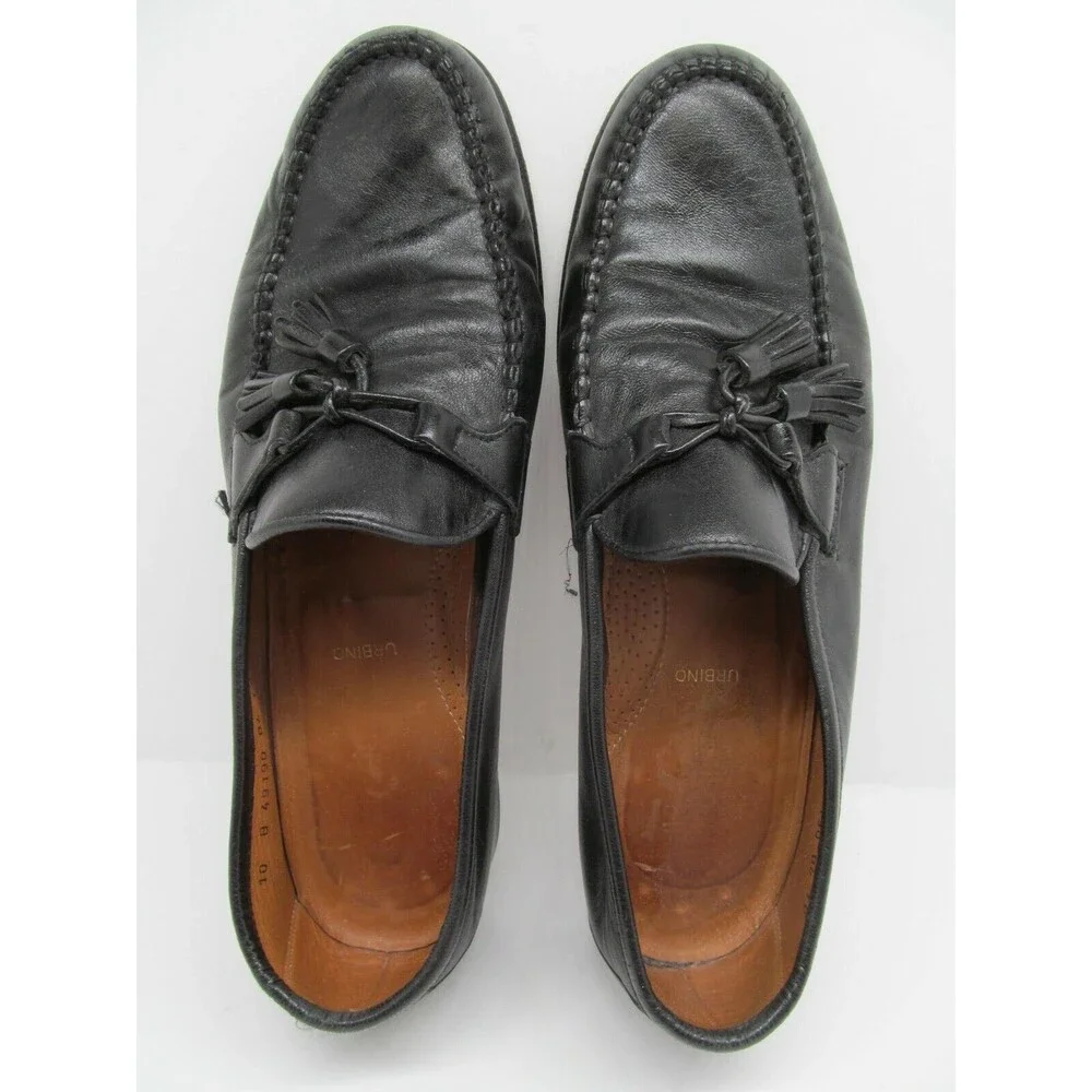 Allen Edmonds Urbino Mens Black Leather Tassel Loafers Size US 10 B